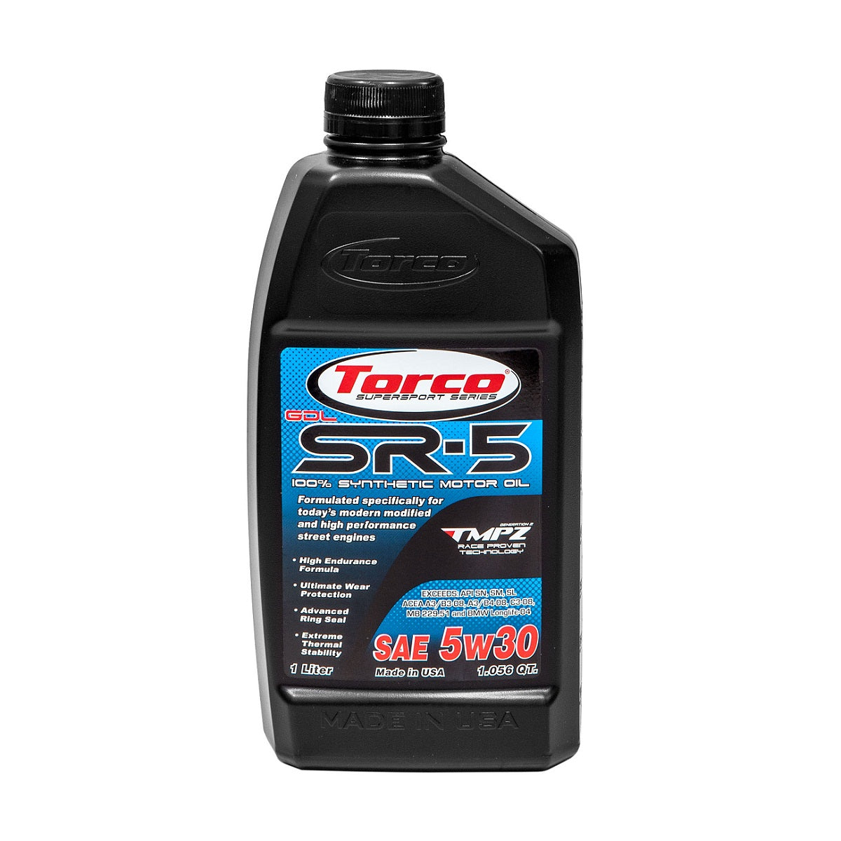 TORCO SR-5 GDL Synthetic Racing Oil, 5w30 – Mann Engineering