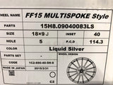 HRE FF15 Wheel in Silver 18x9 ET40 5x114.3